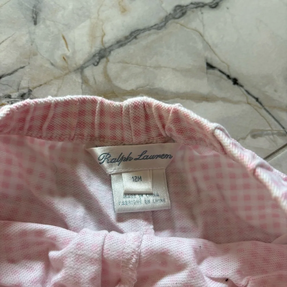 Ralph Lauren Pink Checkered Women's Athletic Shorts